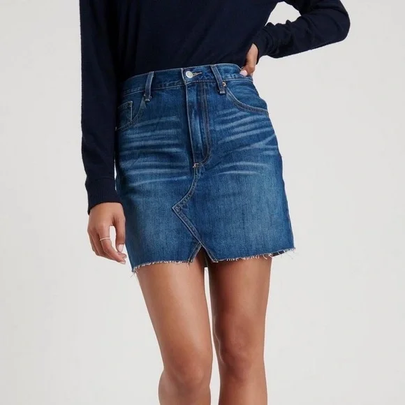 NWT Lucky Brand High Waist Denim Mini Skirt 26 - Picture 1 of 9